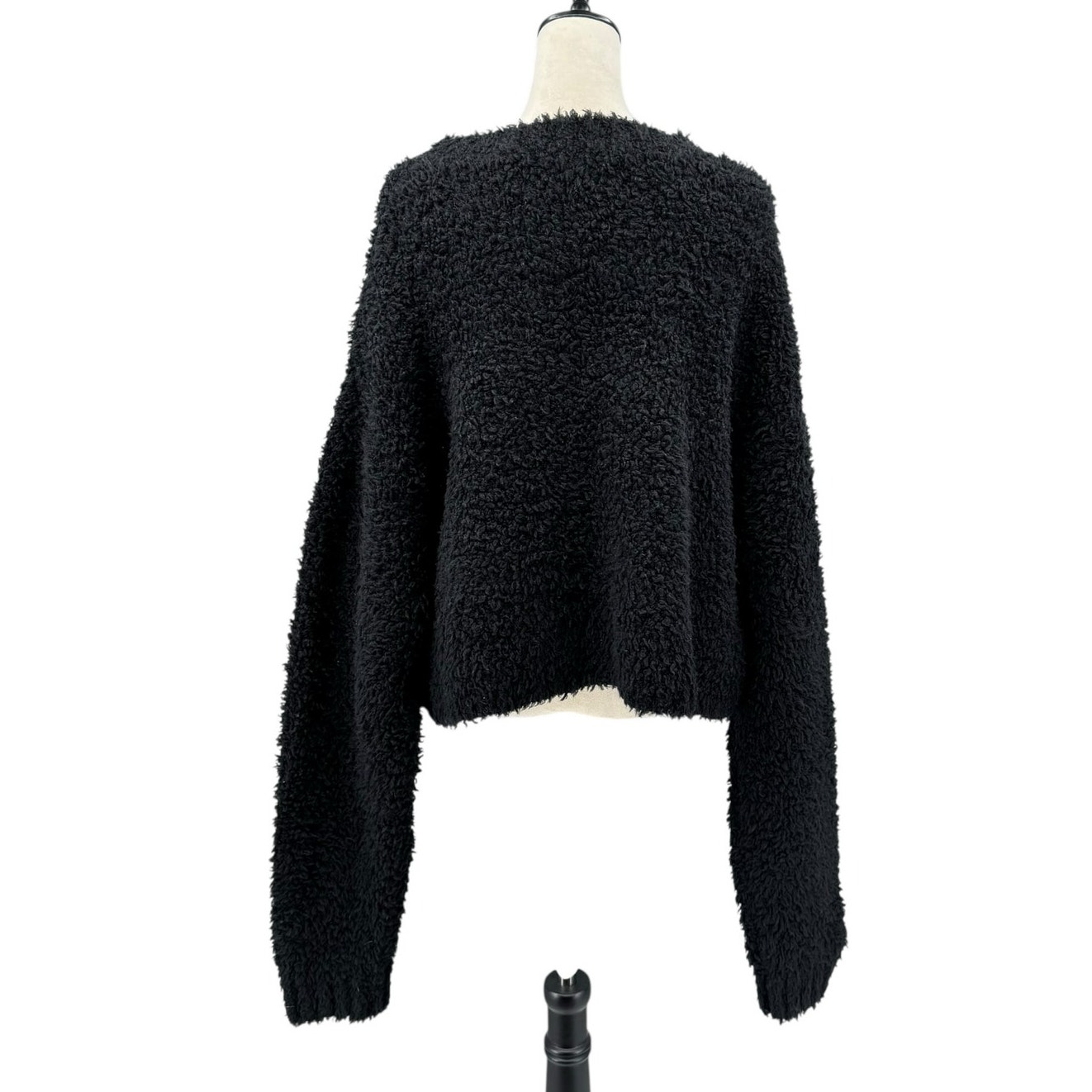 Shoreditch Ski Club Nwt Rocky Cropped Crew Neck Wool Blend Relaxed Fuzzy Sweater — image 4 of 8